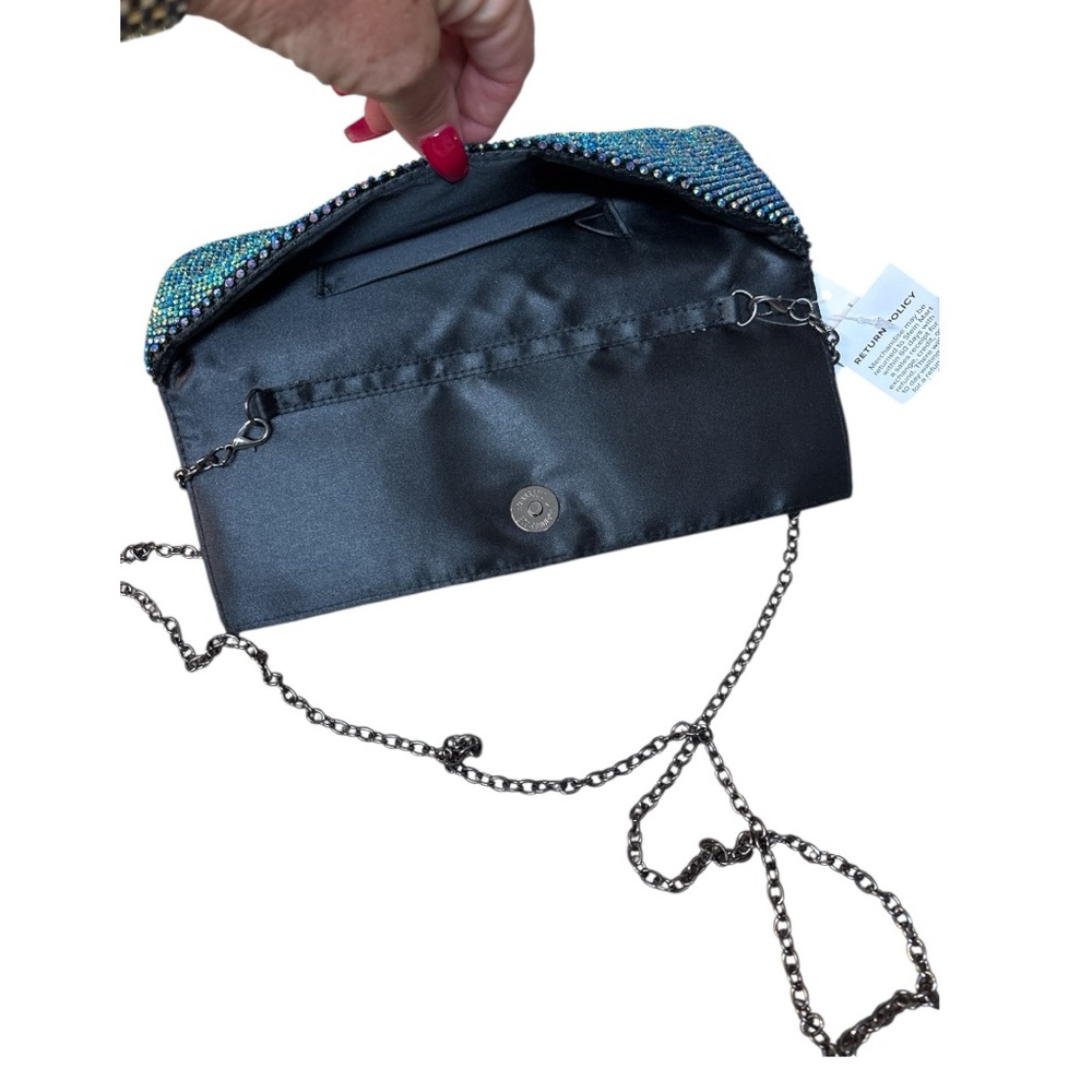 Mundi Sparkly Blue Sequin Evening Clutch